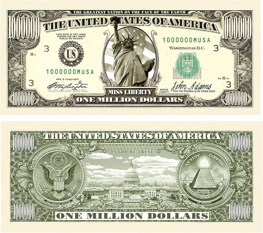 Million Dollar Bills (50 count)