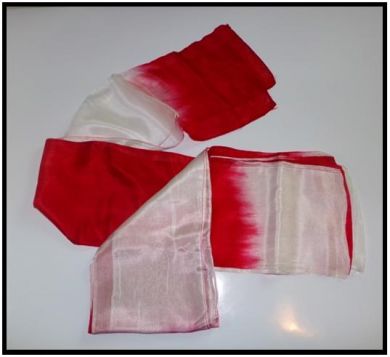 Red & White Silk Streamer